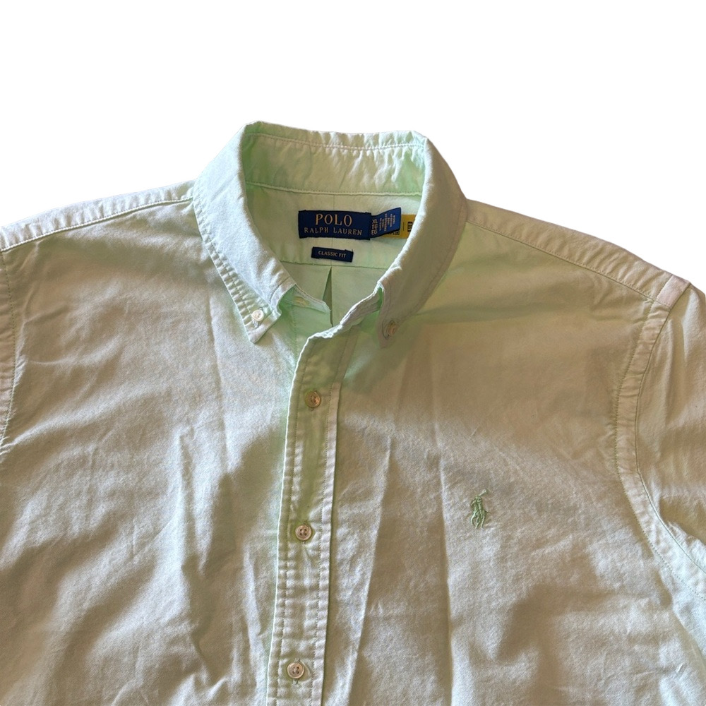 Polo Ralph Lauren Classic Fit Mint Green Short Sleeve Oxford Shirt Men’s XL